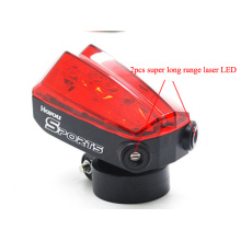 Impermeável 5 LED 4 Funções Modo Laser Beam Bicicleta Cauda Traseira Back Light